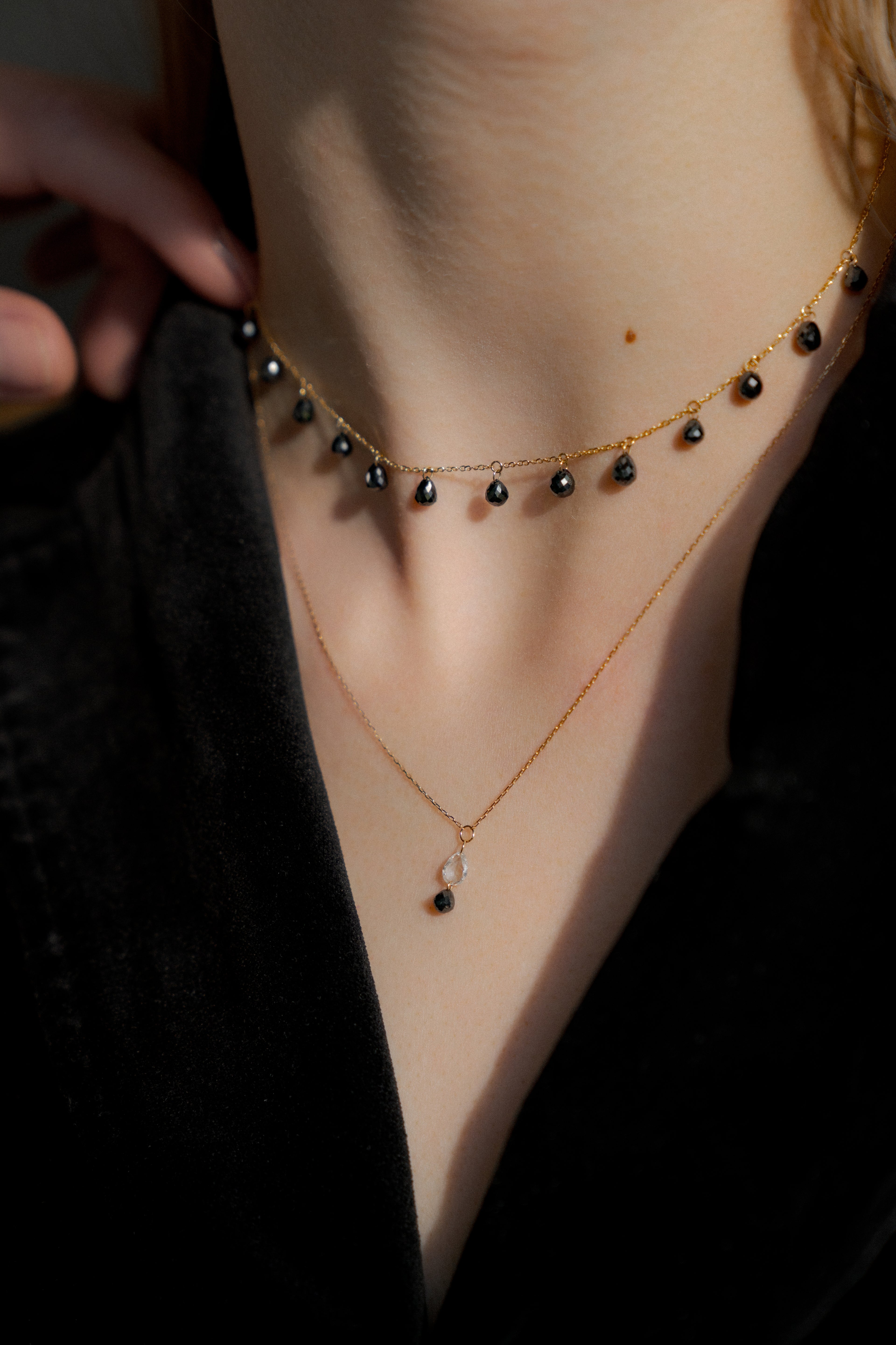 Noir D'Or Black Natural Diamond Choker