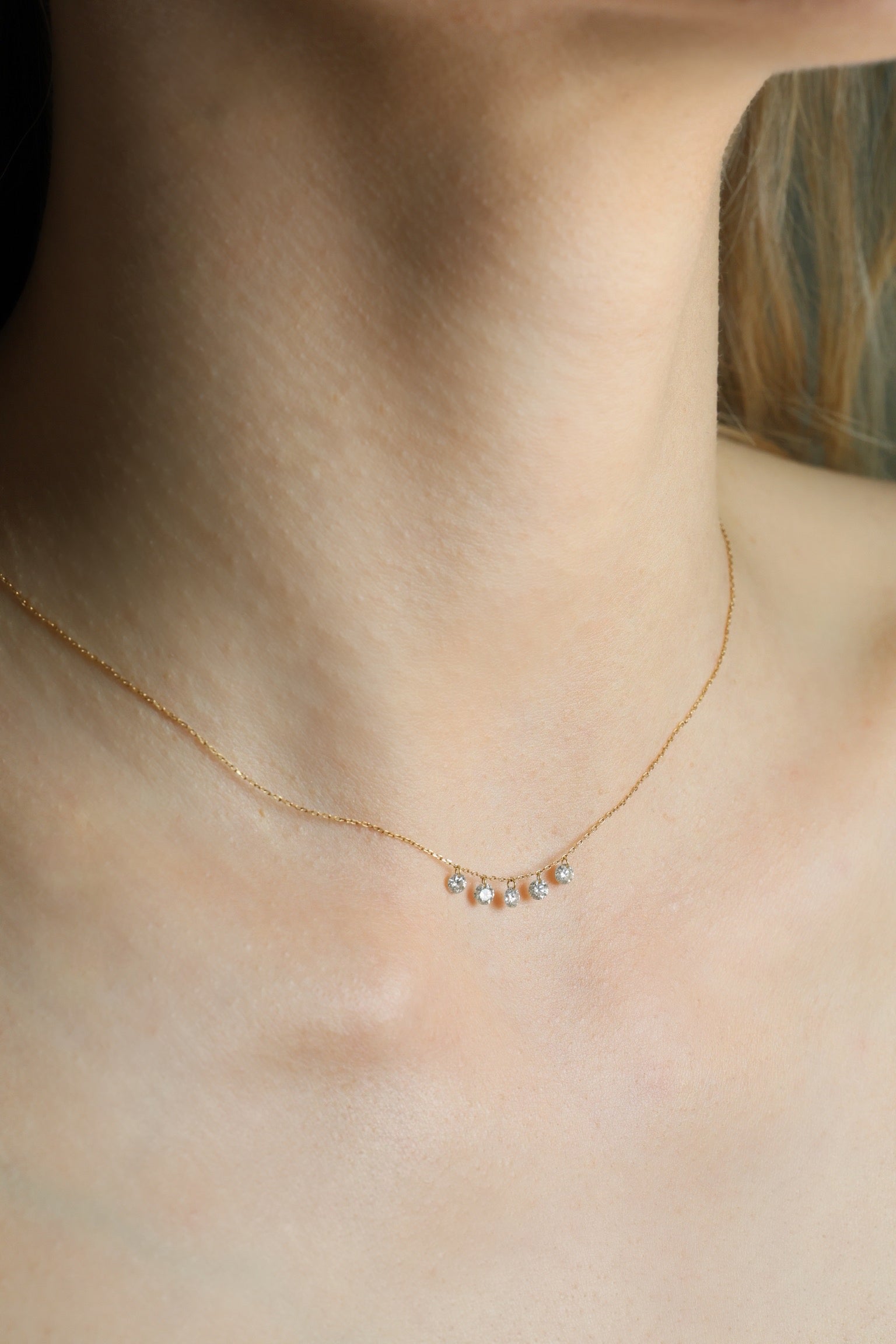 Mira Quintet Natural Diamond Necklace