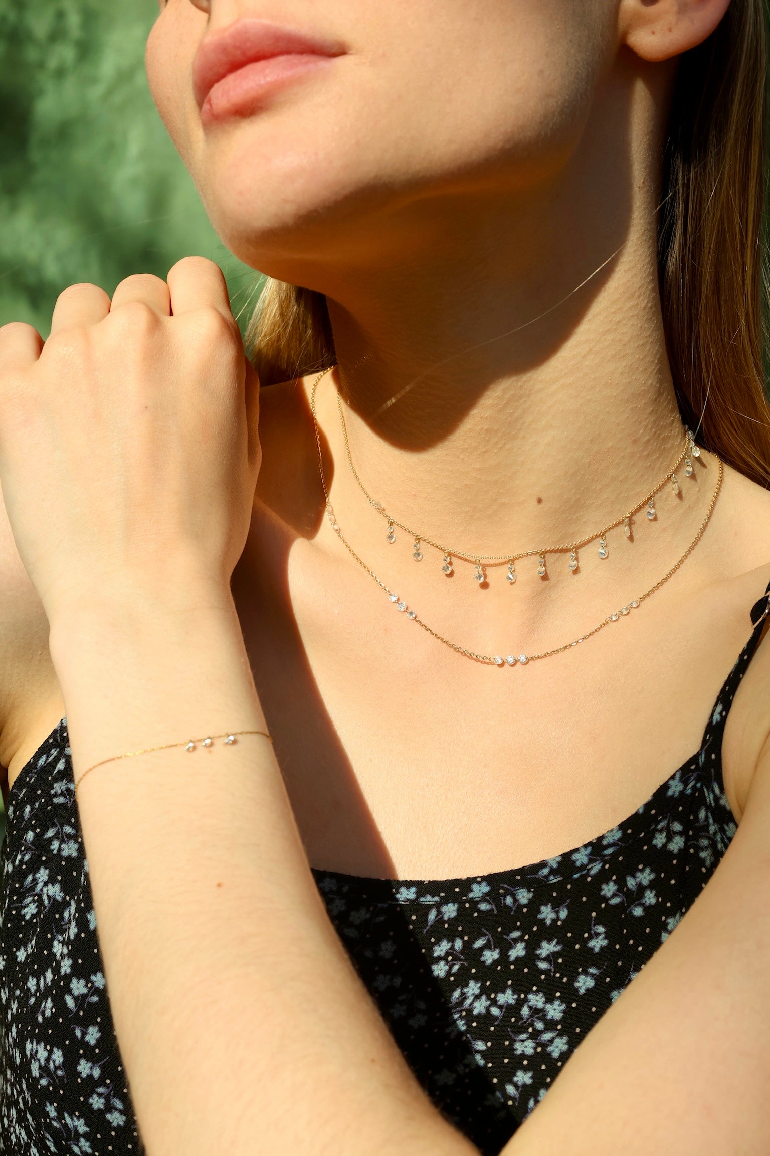 Mira Trio Natural Diamond Adjustable Bracelet