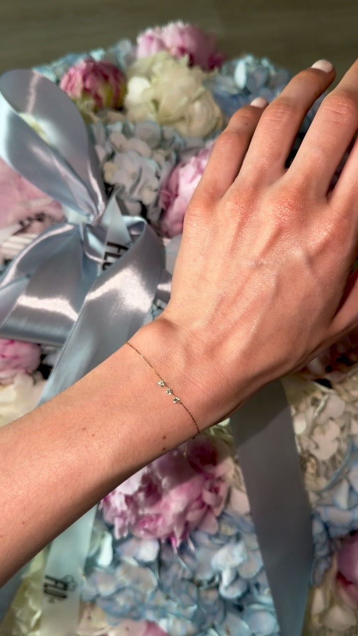 Mira Trio Natural Diamond Adjustable Bracelet