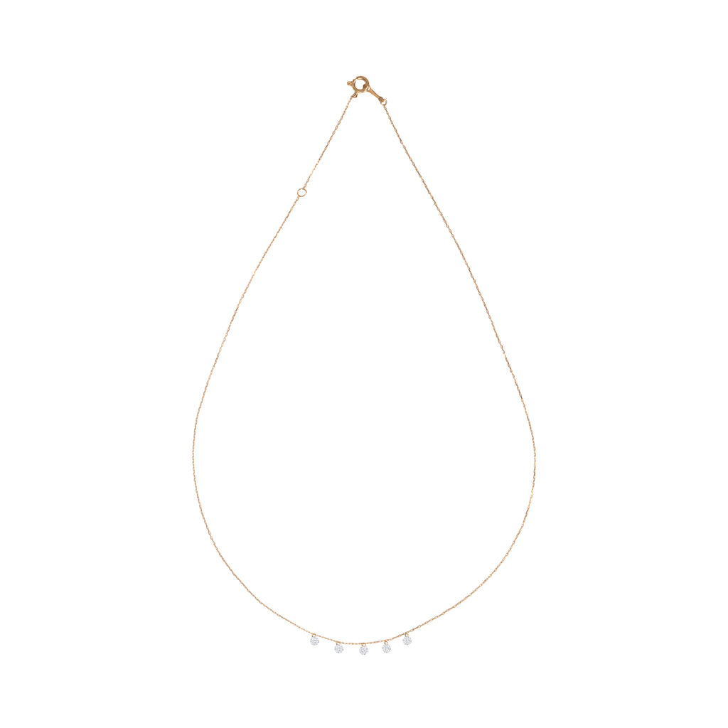 Mira Quintet Natural Diamond Necklace