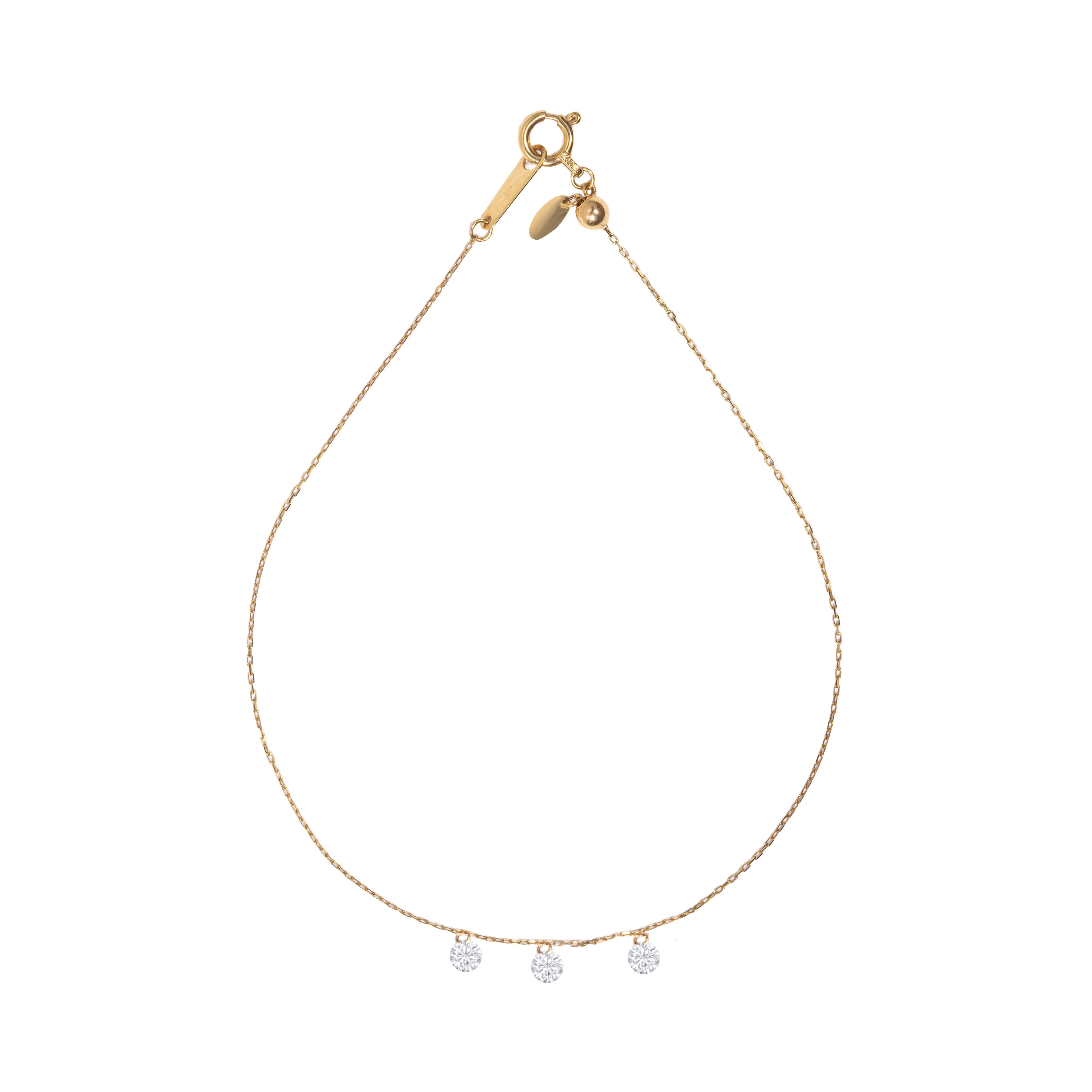 Mira Trio Natural Diamond Adjustable Bracelet