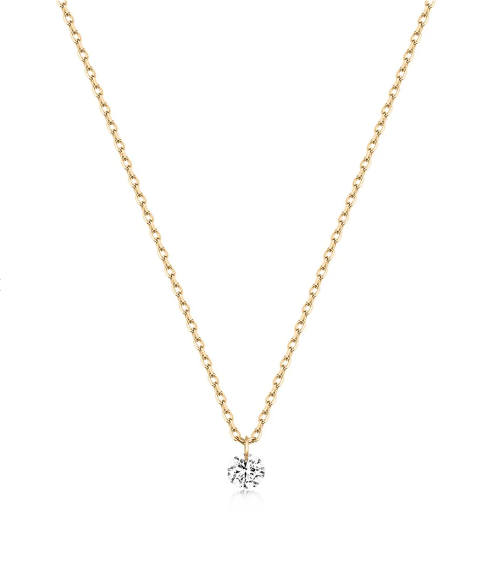 Mira Solo Natural Diamond Necklace