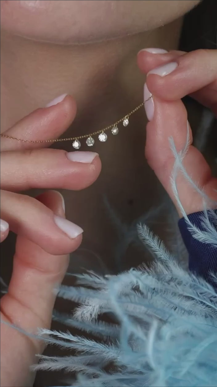 Mira Quintet Natural Diamond Necklace