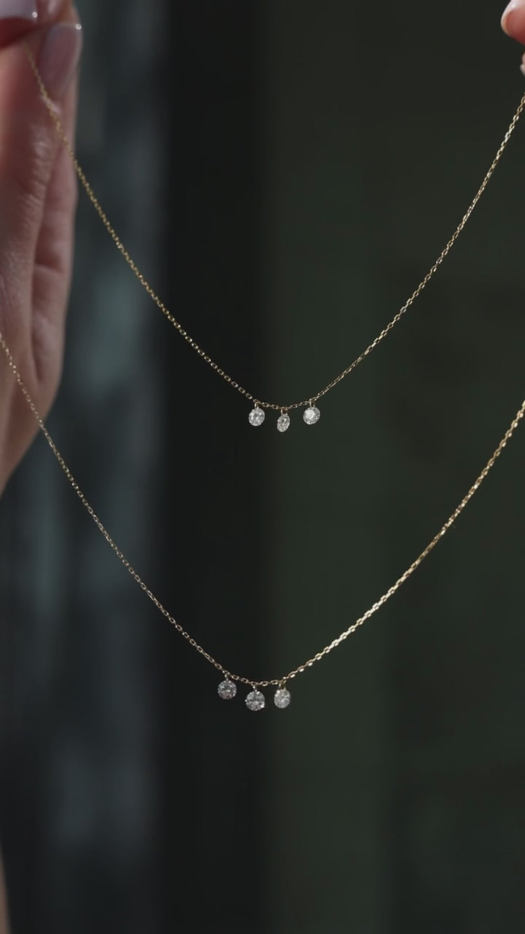 Mira Trio Natural Diamond Necklace
