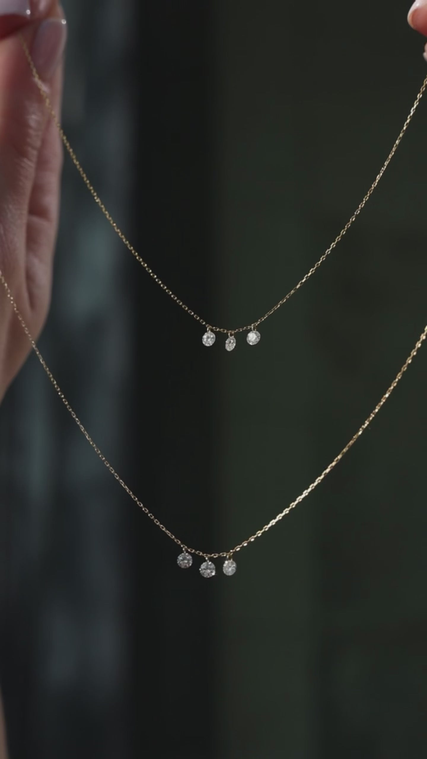 Mira Trio Natural Diamond Necklace